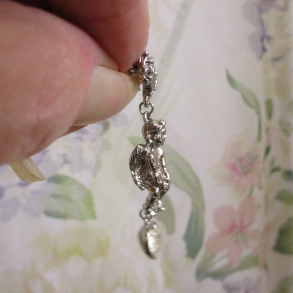 KIRK'S FOLLY Cherub Floral Heart Jewelry Set ~ Vintage Winged Cherub Set - Picture 8 of 14